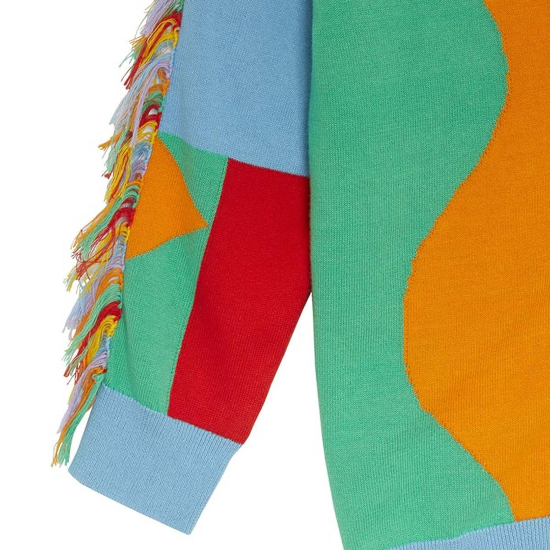 Stella McCartney Kids multi-coloured fringe knit cactus cardigan Second Season diff. sizes 3