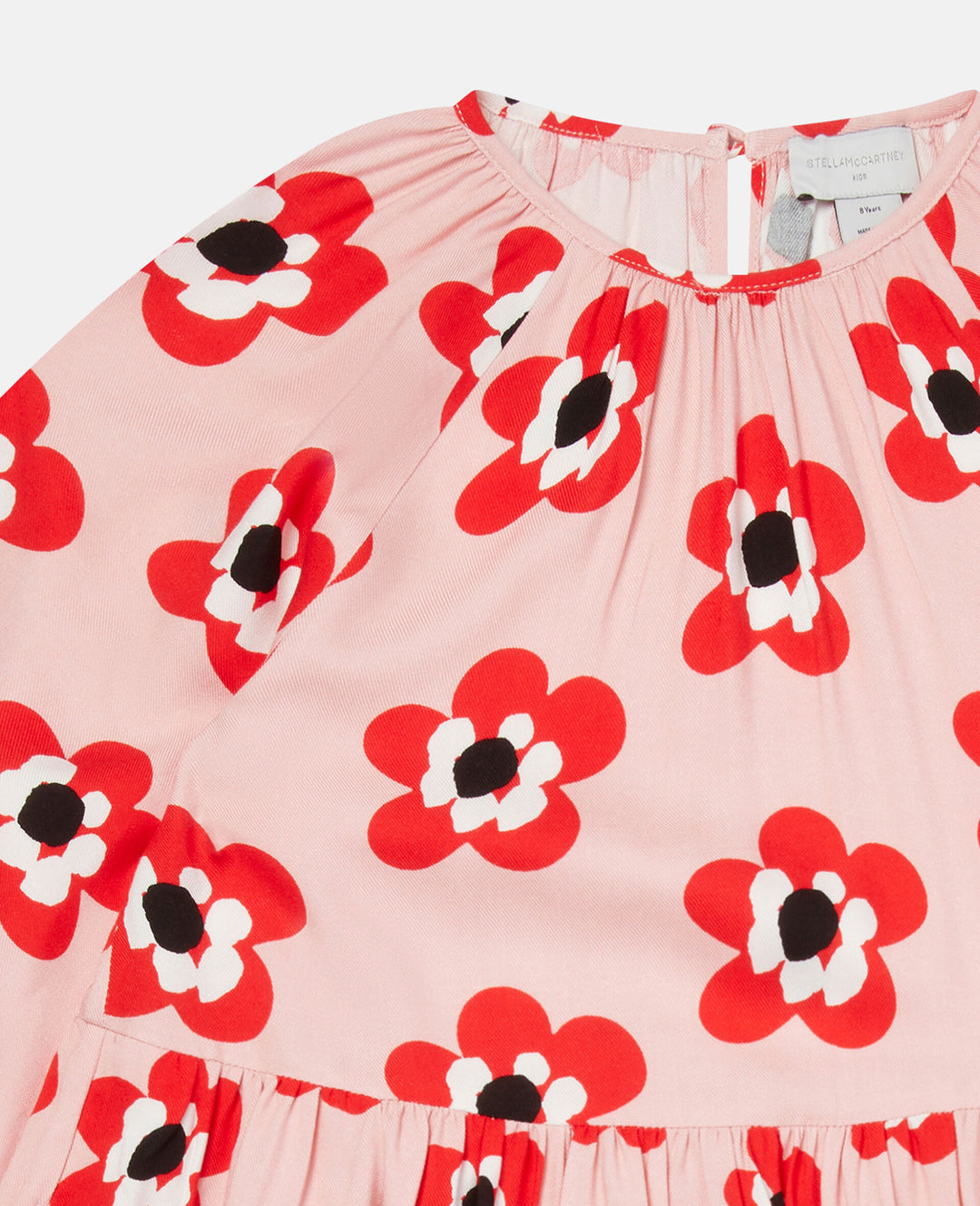 Stella McCartney Kids pink graphic flower print dress Second Season diff. sizes 2