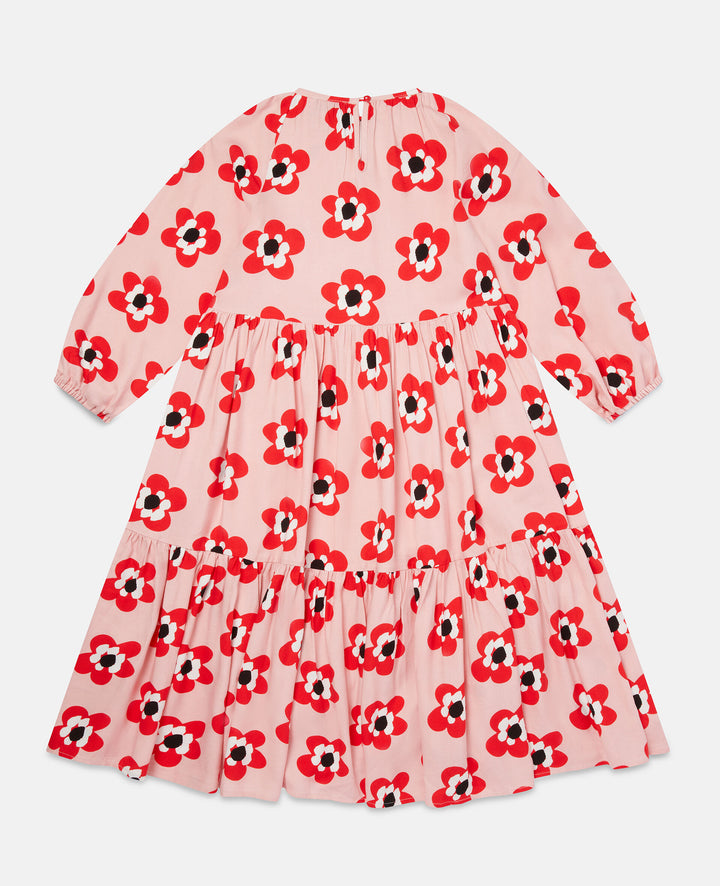 Stella McCartney Kids pink graphic flower print dress Second Season diff. sizes 3