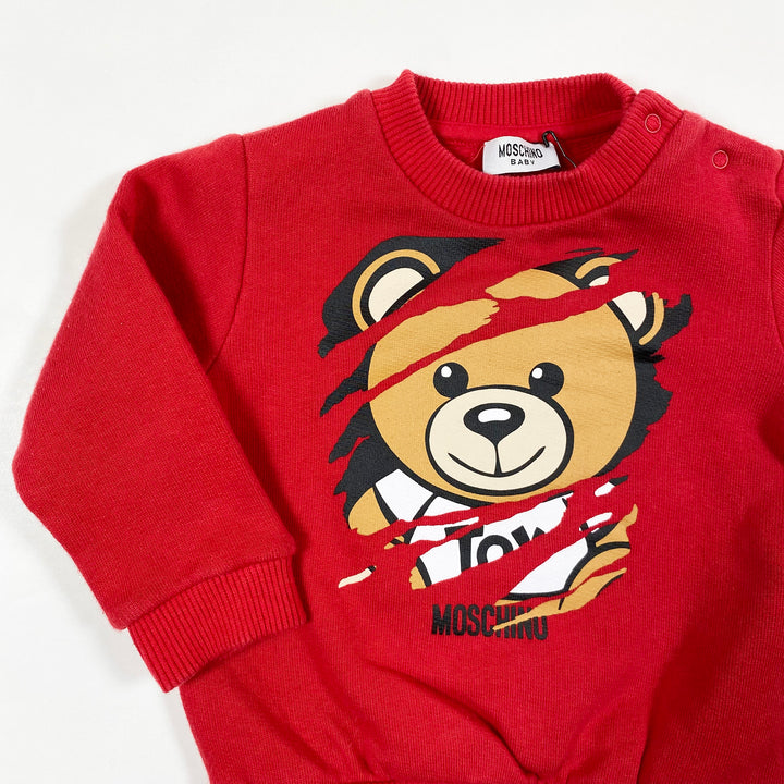 Moschino red bear sweater 6-9M/67 2