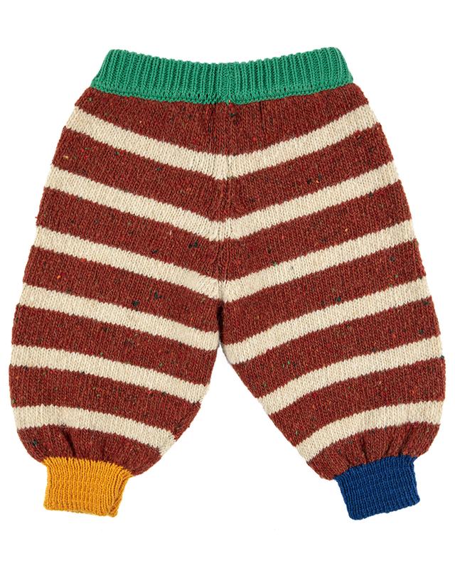 Bobo Choses brown bold striped baby knit trousers  Second Season diff. sizes 2