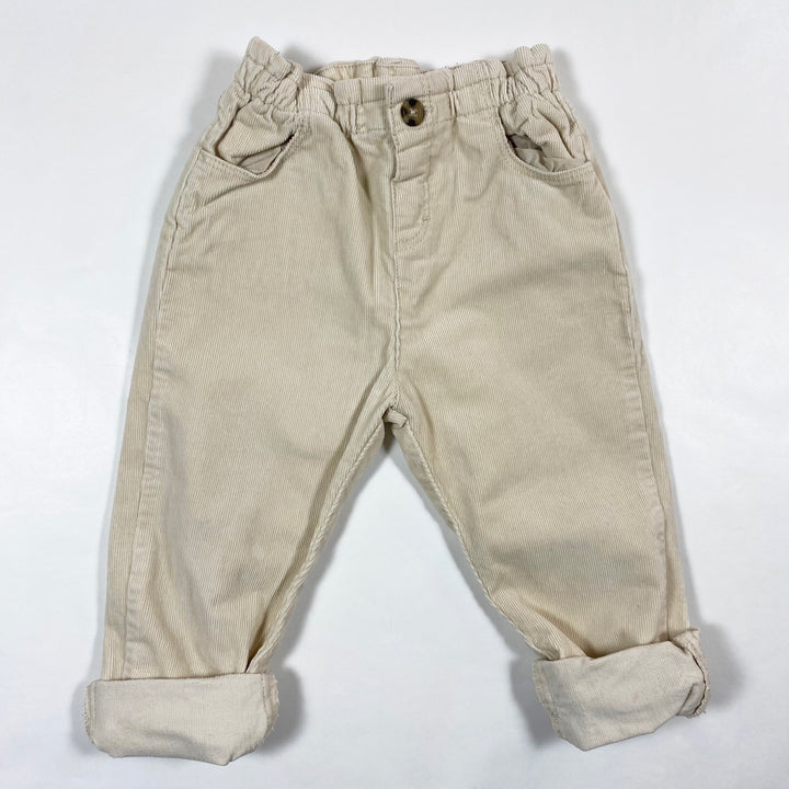 Zara cream corduroy trousers 2-3Y/98 1