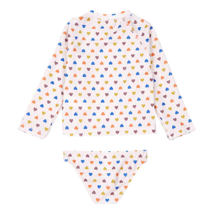 Bonton pale pink heart boat UV shirt & swim bottom set Second Season diff. sizes 2