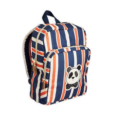 Mini Rodini navy striped Panda backpack Second Season One size 1