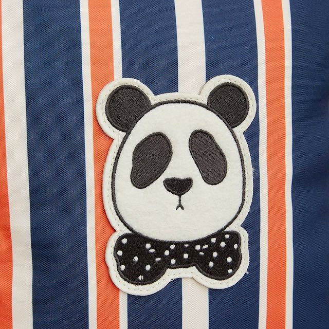Mini Rodini navy striped Panda backpack Second Season One size 2