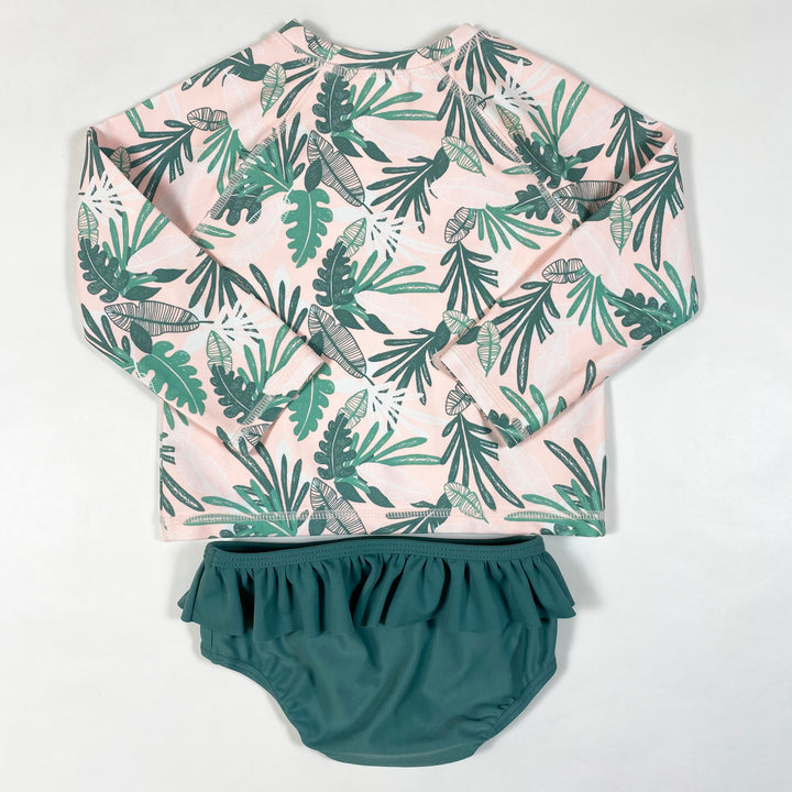 H&M green/peach rashguard and swim pants 74-80/6-12M 3