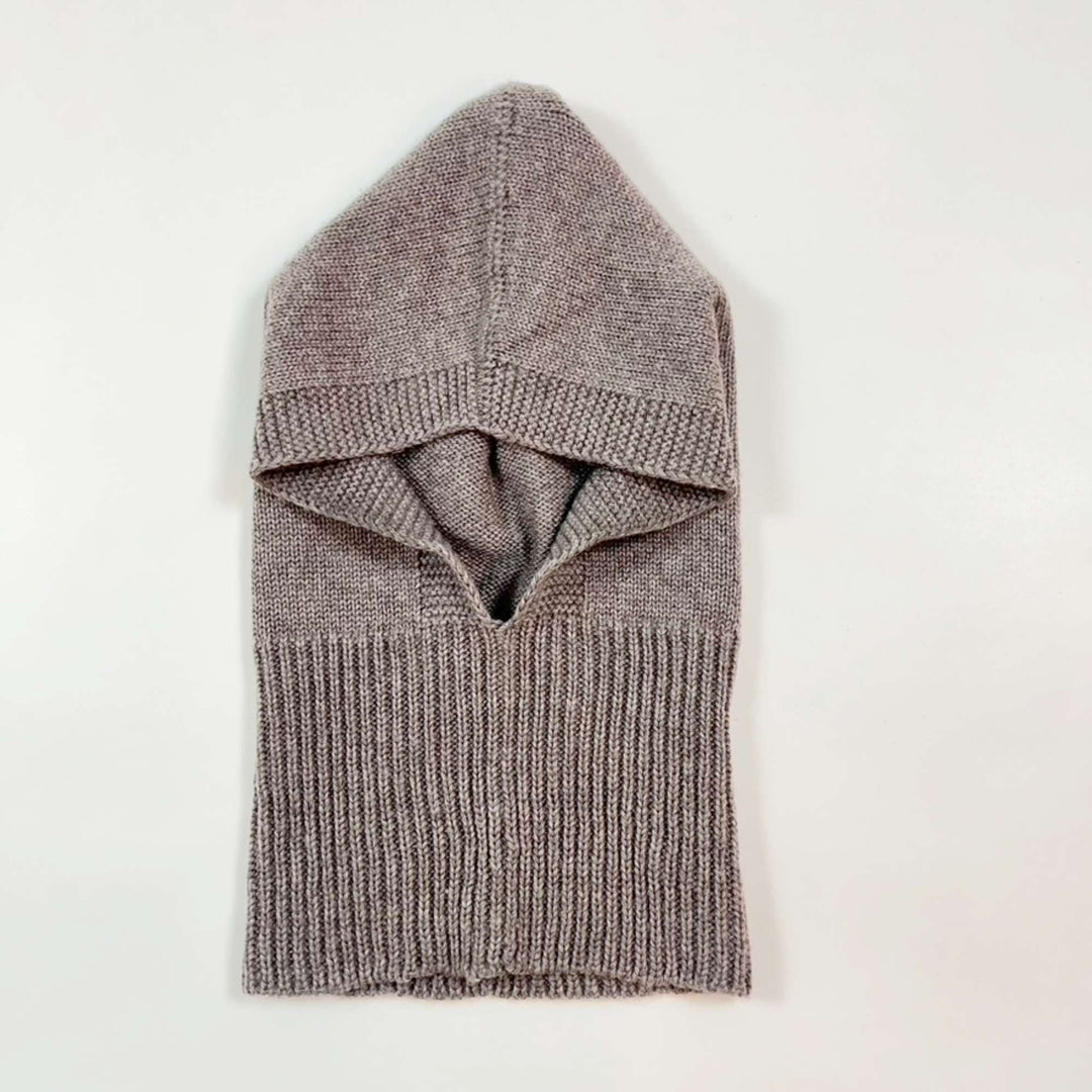 Hvid ecru merino balaclava 1-3Y 1