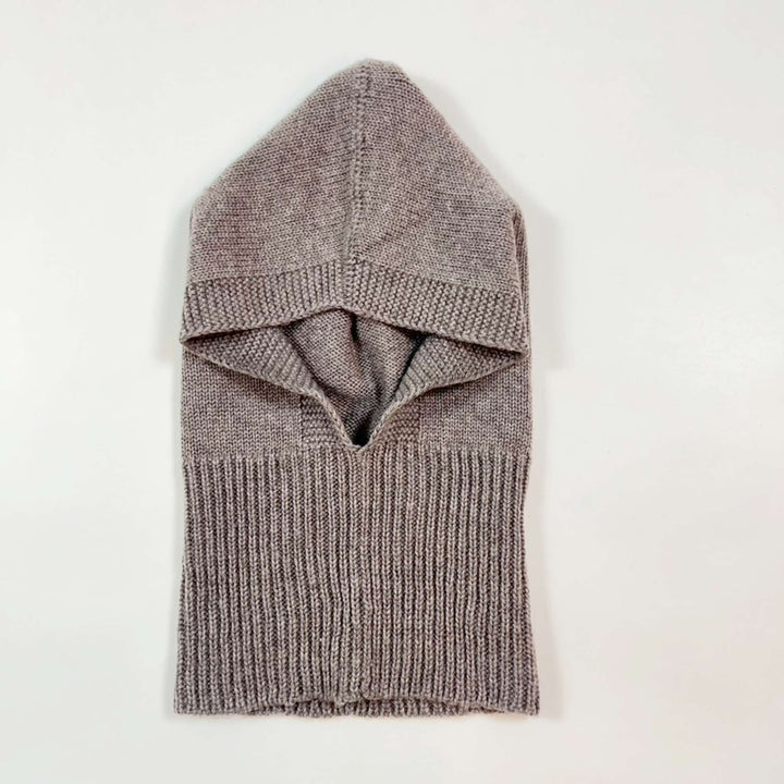 Hvid ecru merino balaclava 1-3Y 1