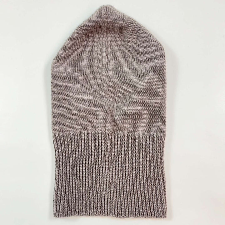 Hvid ecru merino balaclava 1-3Y 2