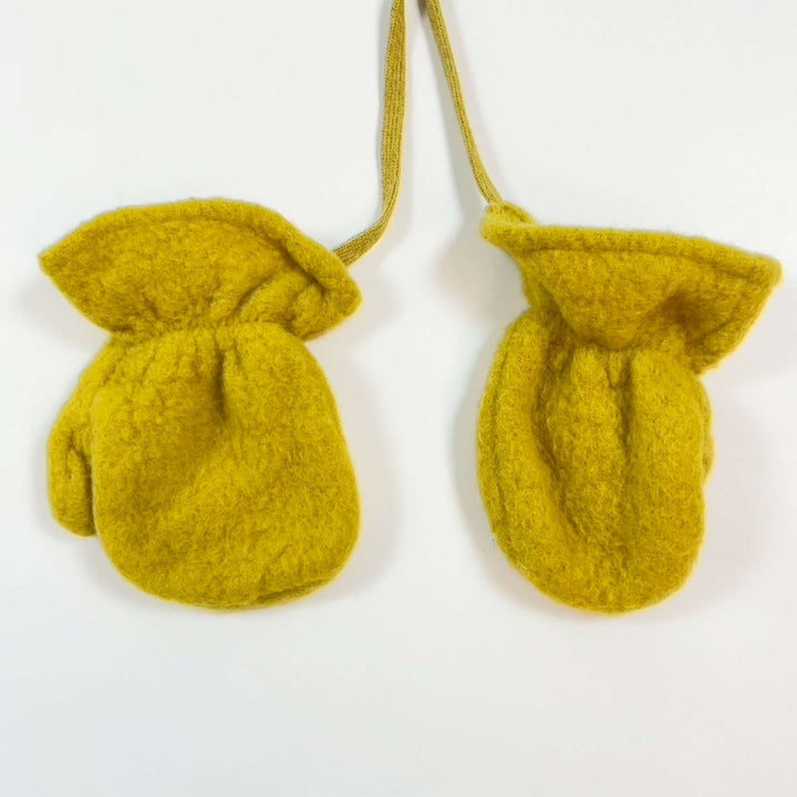 Pure Pure by Bauer yellow merino fleece mittens 12-24M 2