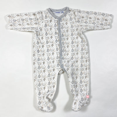 Noukie's polar bear print velour pyjama 3M/62 1