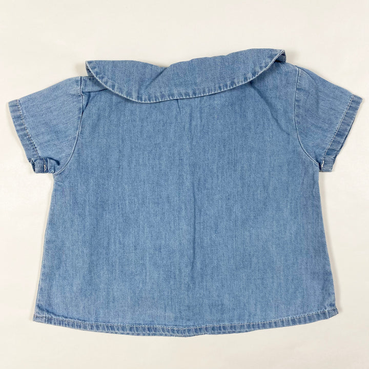 Piupiuchick denim short-sleeved blouse 6M 3