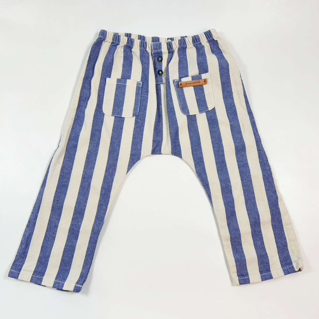 Piupiuchick blue bold striped summer pants 24M 1