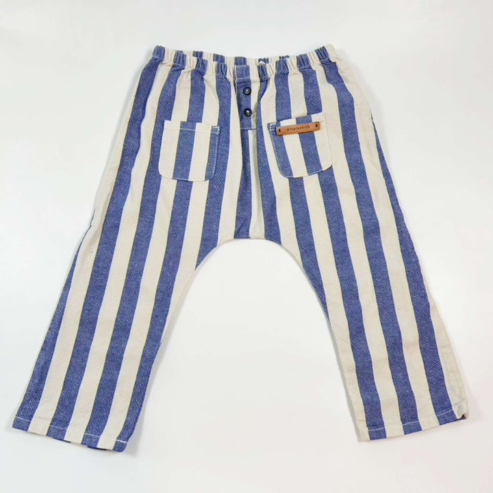 Piupiuchick blue bold striped summer pants 24M 1