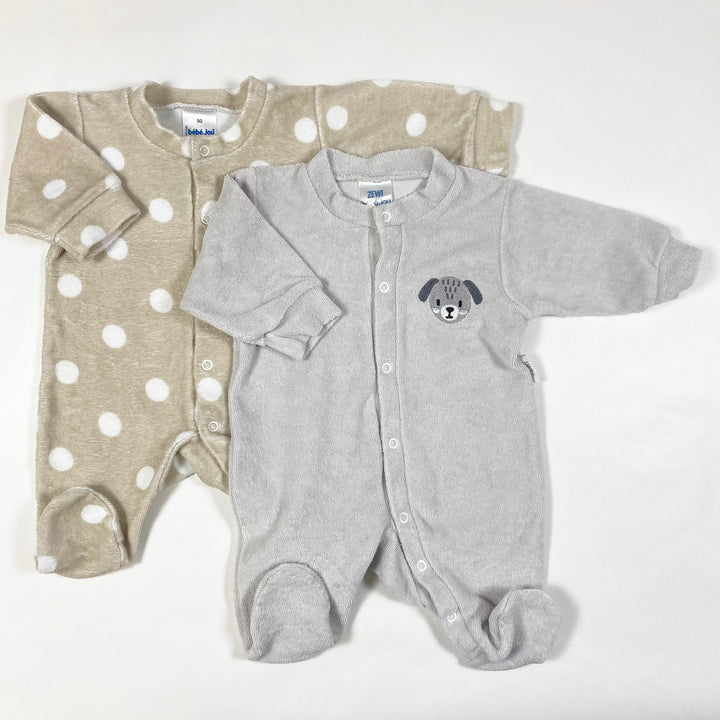 Zewi grey/beige terry pyjama set of 2 50 1