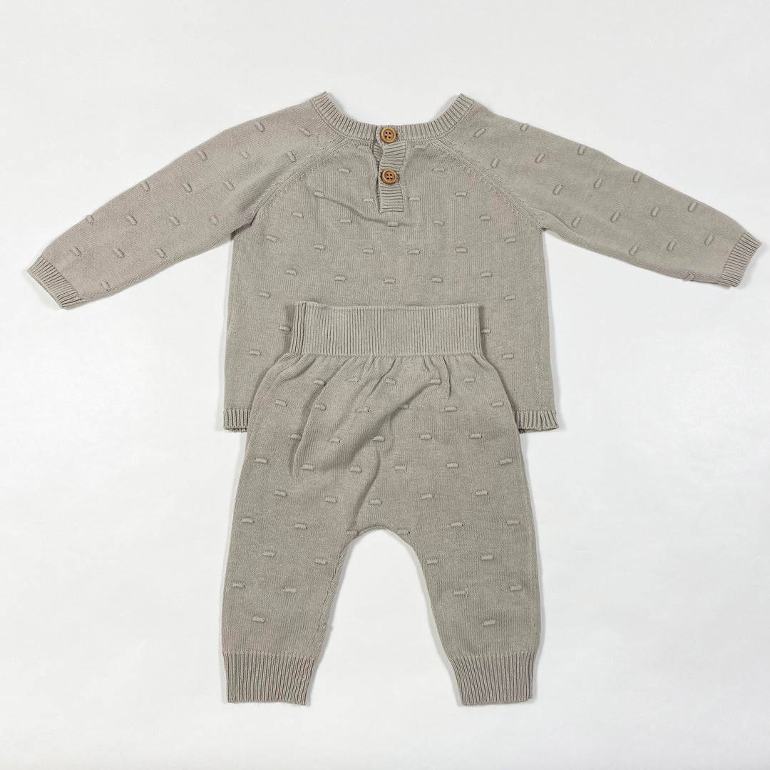 Quincy Mae grey knit top and trouser set 0-3M 3