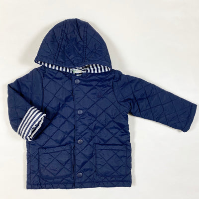 Benetton navy quilted jacket 9-12M/74 1