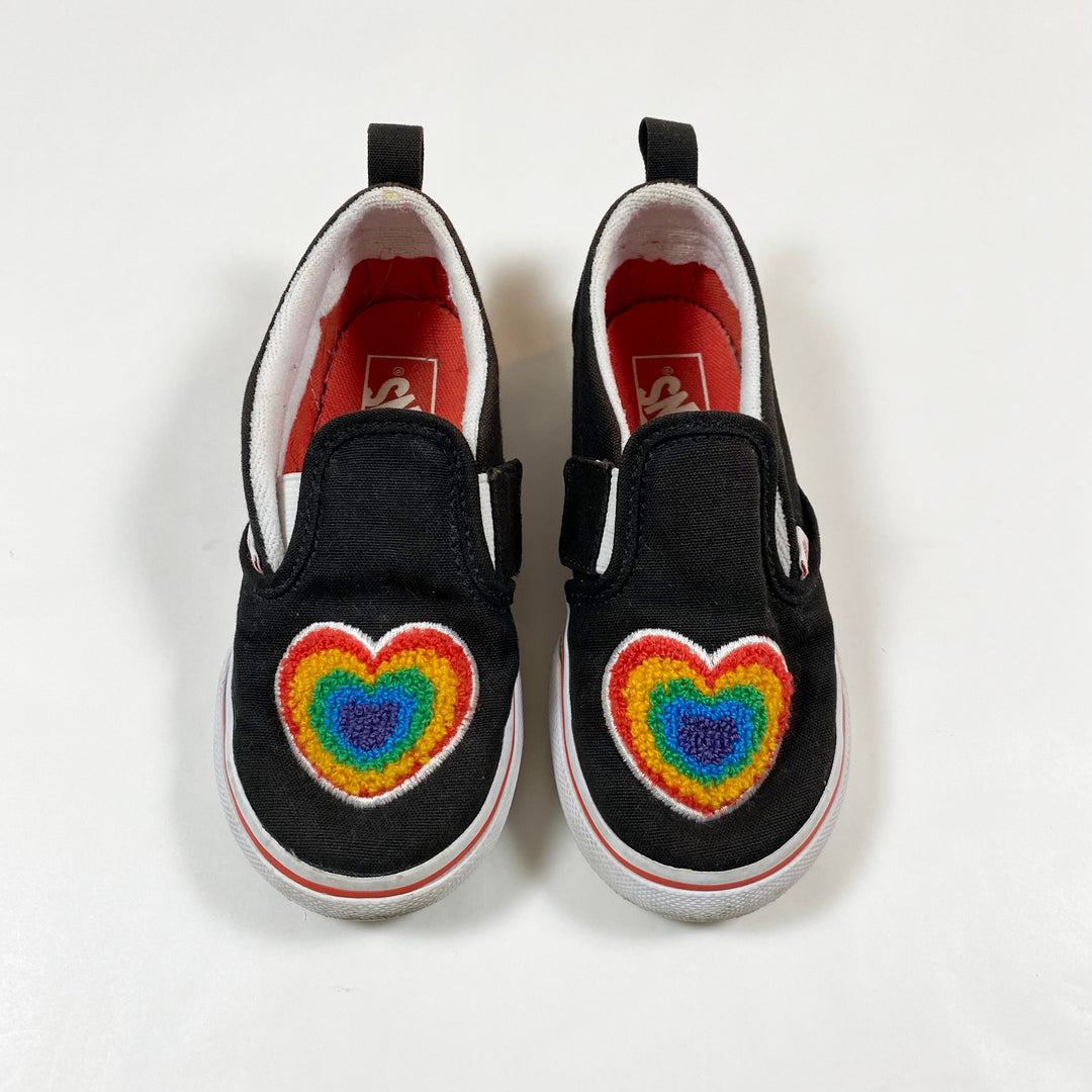 Vans rainbow heart slip-ons 26 1