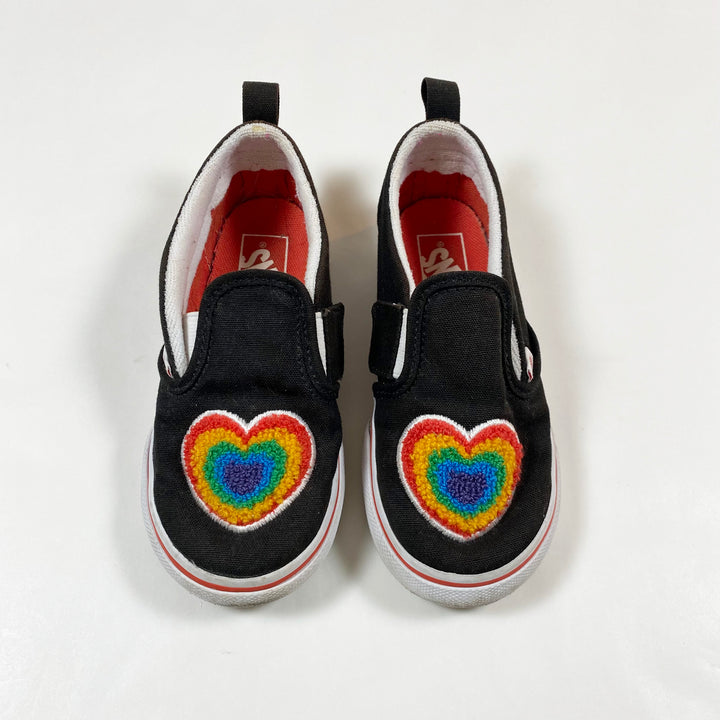 Vans rainbow heart slip-ons 26 1