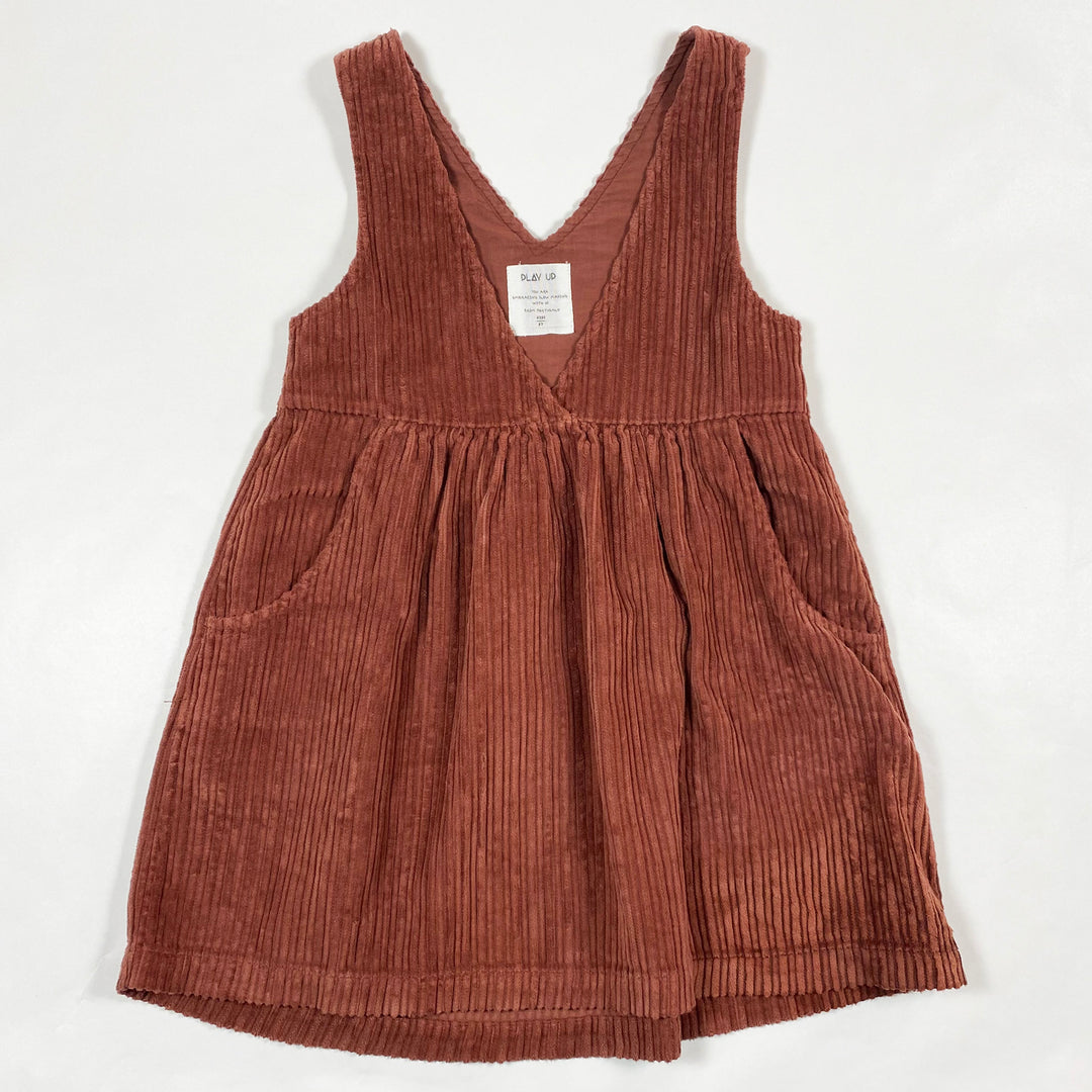 Play Up brown wide cord dress 3Y 1