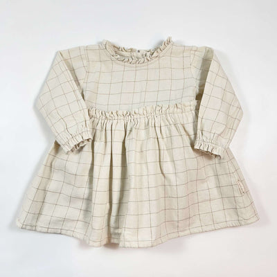 Piupiuchick beige checked dress with integrated body 18M 1