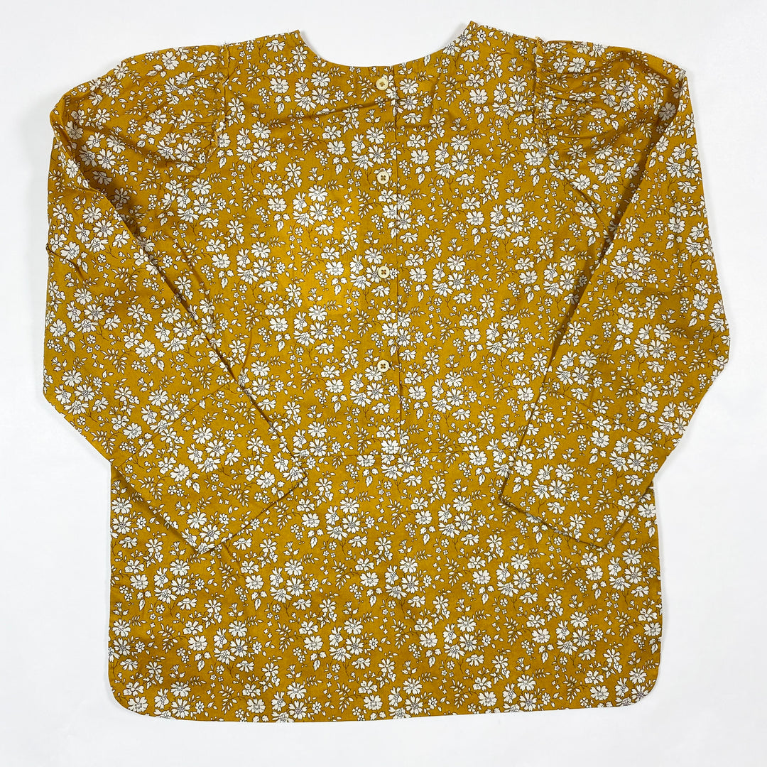 Caramel mustard floral blouse 8Y 2