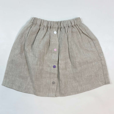 Early Bird ecru linen skirt with enamel buttons Second Season diff. sizes 1