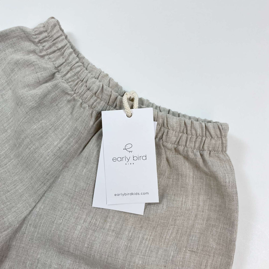 Early Bird ecru linen shorts Second Season 4/5Y 2