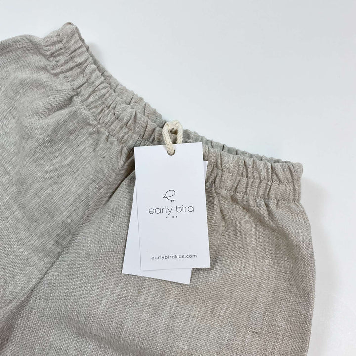 Early Bird ecru linen shorts Second Season 4/5Y 2