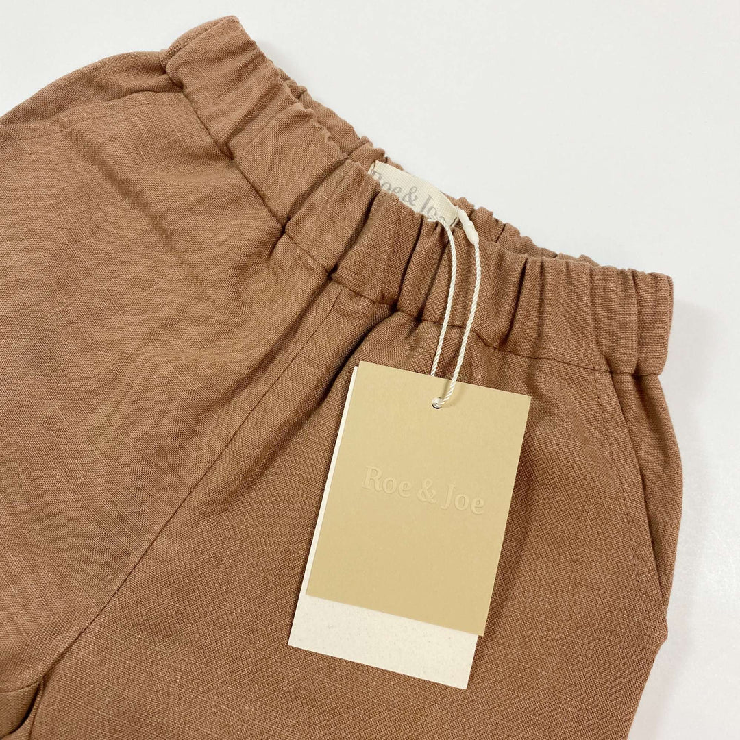 Roe & Joe soft terracotta linen shorts Second Season 18-24M/92 2