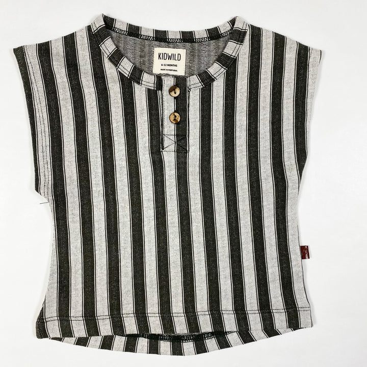 Kidwild slate stripe boxy tee Second Season 6-12M 1