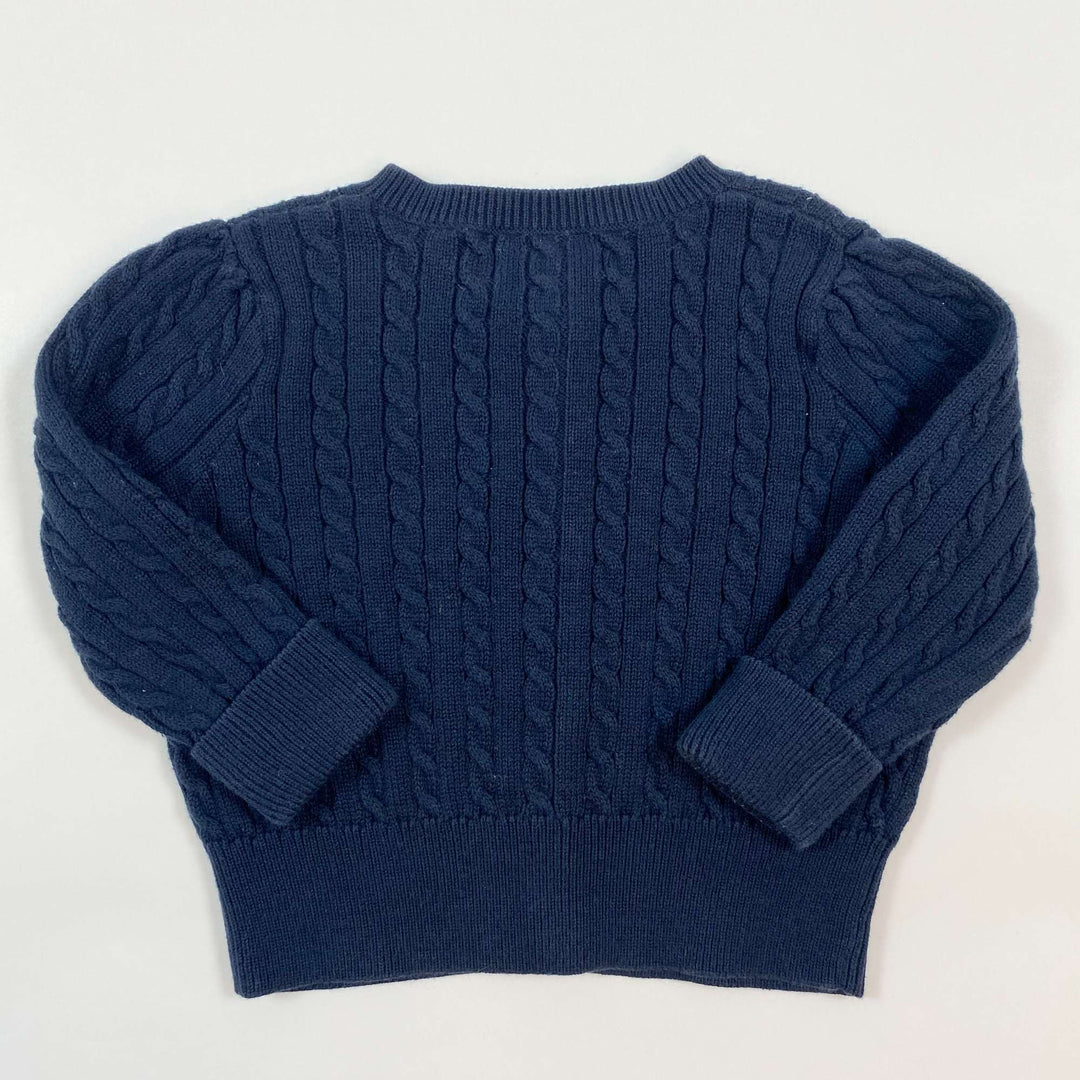 Ralph Lauren navy cable knit cardigan 9M 2