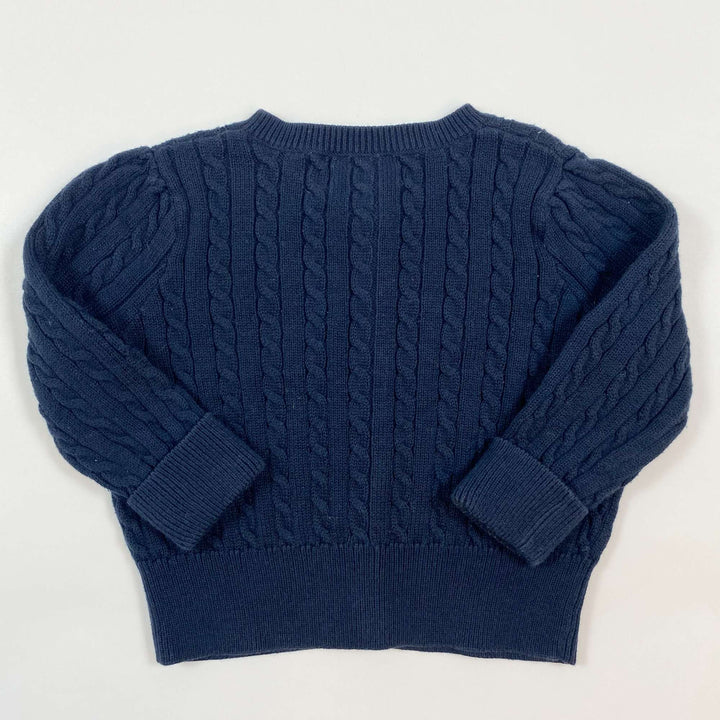Ralph Lauren navy cable knit cardigan 9M 2