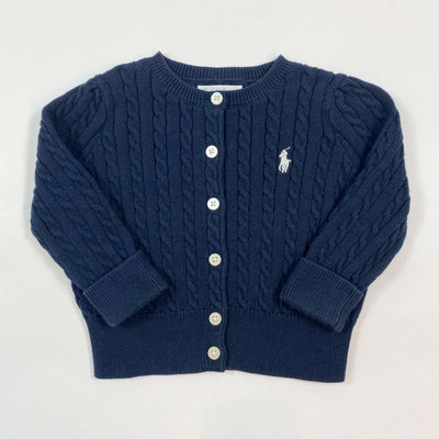 Ralph Lauren navy cable knit cardigan 9M 1
