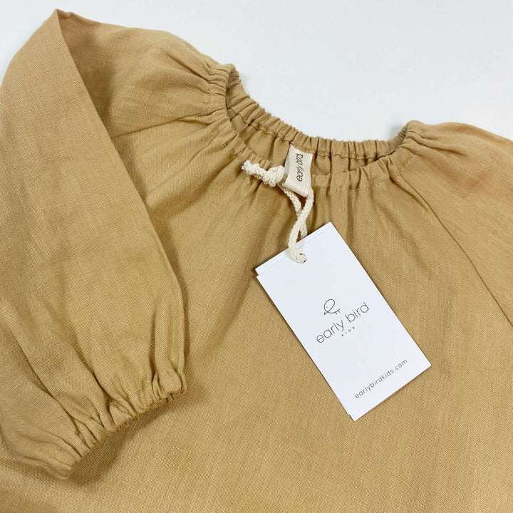 Early Bird soft mustard linen dress Second Season 2/3Y 2