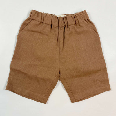 Roe & Joe soft terracotta linen shorts Second Season 3Y/98 1
