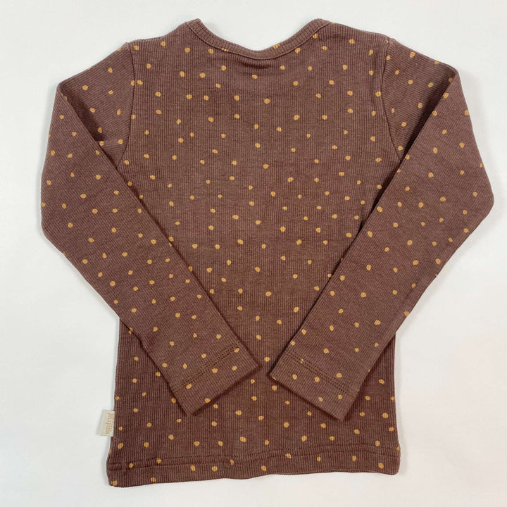 Petit Piao brown polkadot ribbed long-sleeve shirt Second Season 98 2