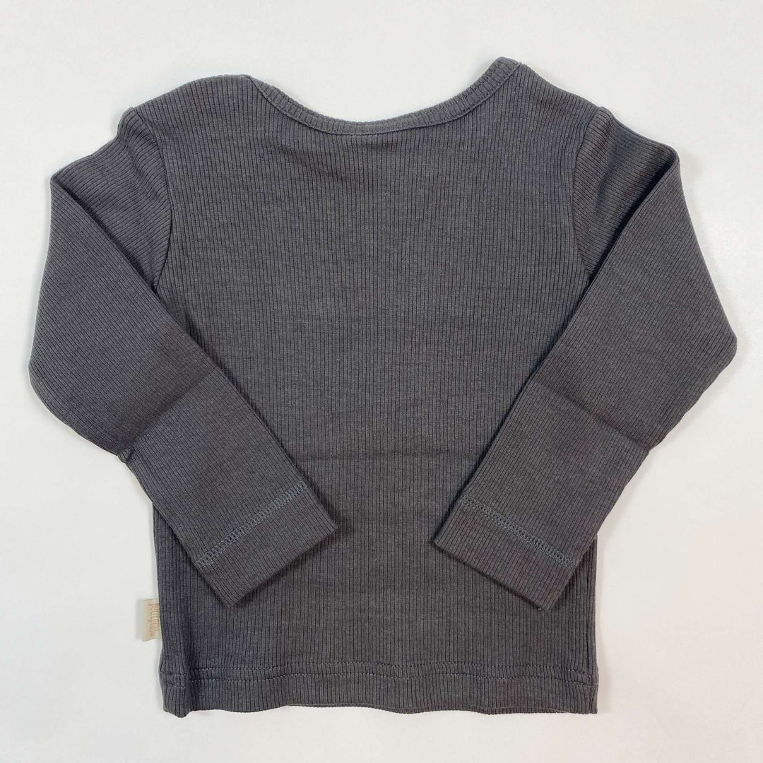 Petit Piao anthracite ribbed long-sleeved shirt Second Season 86 3