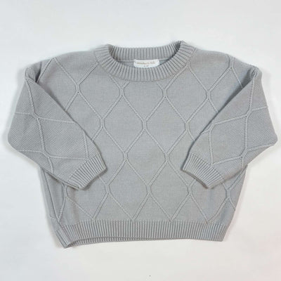 Meadow's tale grey knitted cotton sweater Second Season 1-2Y 1