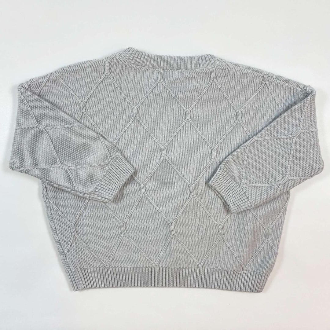 Meadow's tale grey knitted cotton sweater Second Season 1-2Y 3