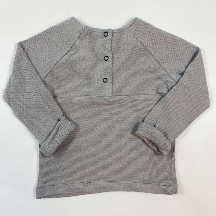 Linen Lee grey cotton long-sleeve sweater Second Season 18-24/92 2