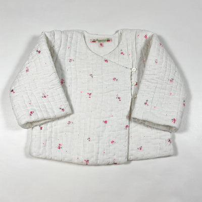 Bonpoint off-white floral padded wrap jacket 12M 1
