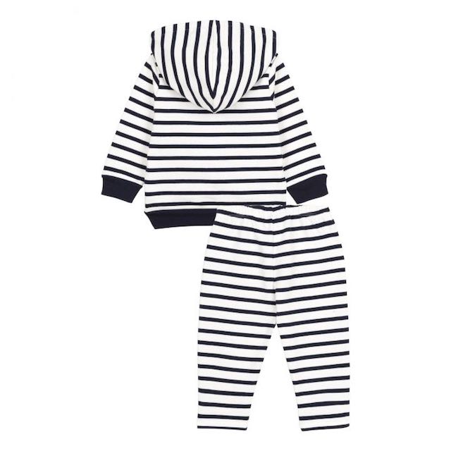 Petit Bateau mariniere organic cotton hoodie & sweatpants set Second Season 12M/74 3