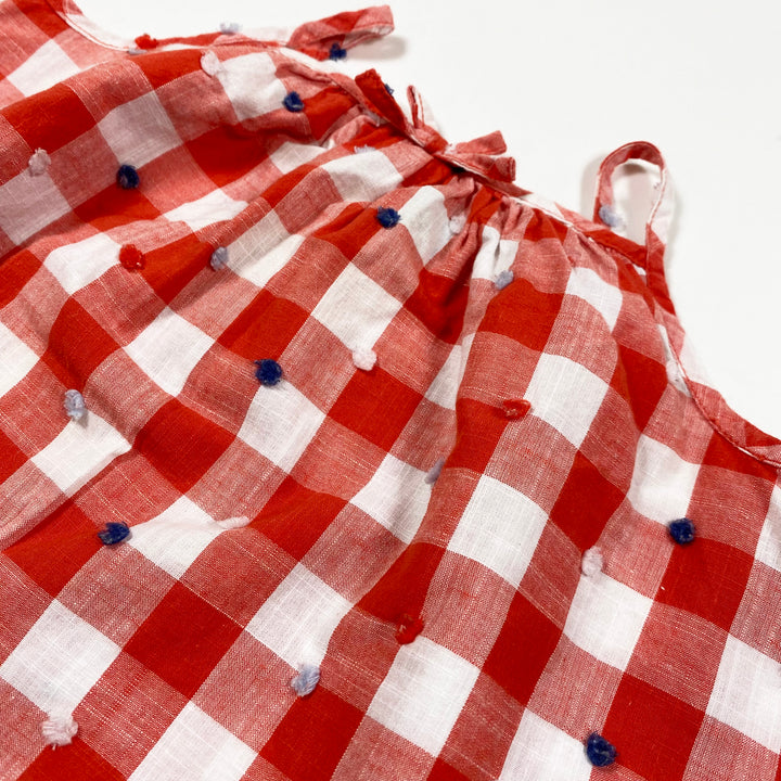 Gap red vichy confetti dress 12-18M 2