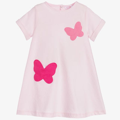 Il Gufo pink butter fly summer dress Second Season 3Y 1