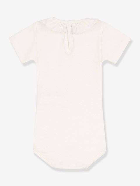 Petit Bateau white short-sleeved lace collar body Second Season diff. sizes 3