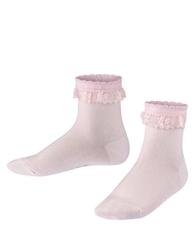Falke Romantic lace light pink cotton-blend socks Second Season 31-34 1