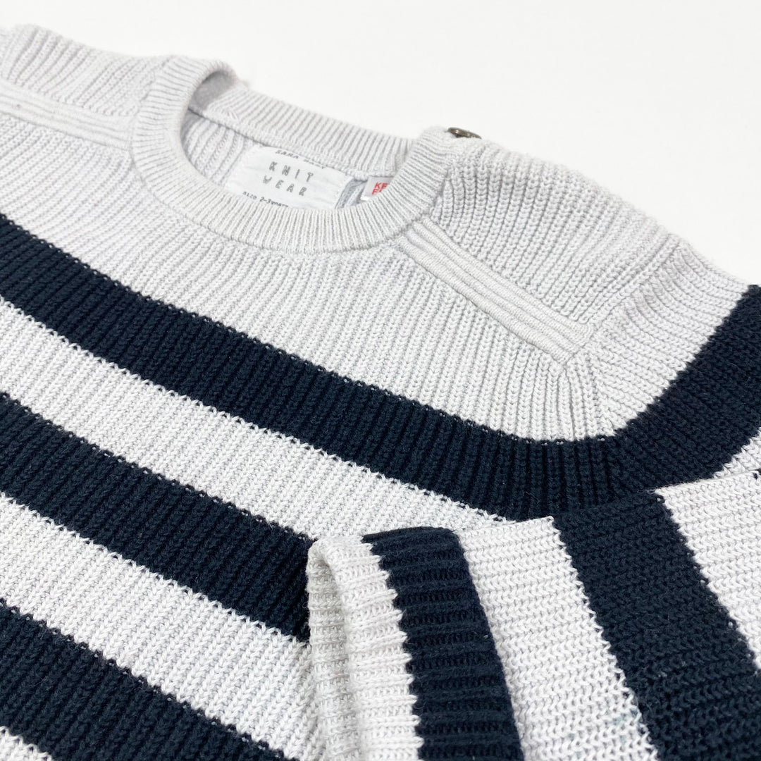 Zara black striped cotton knit 2-3Y/98