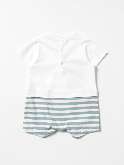 Il Gufo green stripe frog romper Second Season 6M 2