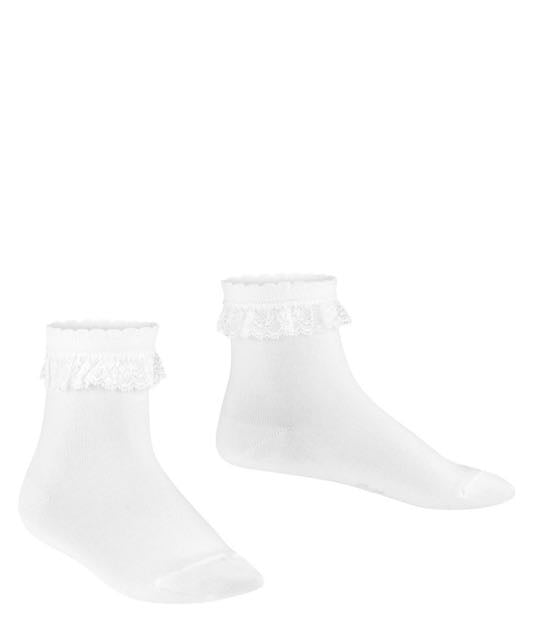 Falke Romantic lace white cotton-blend socks Second Season 31-34 2